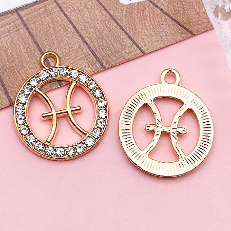Zinc Alloy Crystal Rhinestone Pendants WGC2D94-12-1