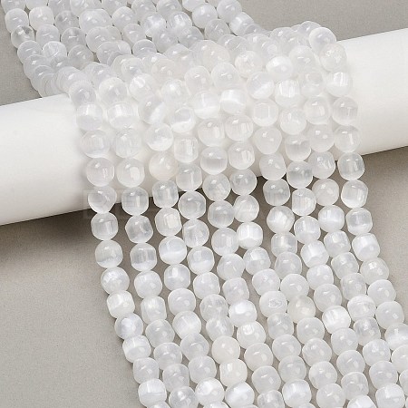 Natural Selenite Beads Strands G-F805-01-1