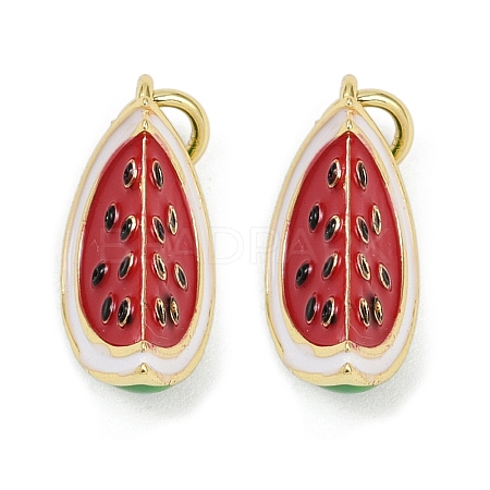 Brass Enamel Pendants KK-L231-19G-1