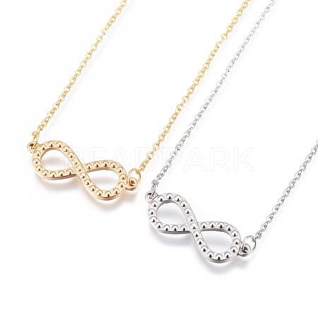 304 Stainless Steel Pendant Necklaces NJEW-E141-39-1