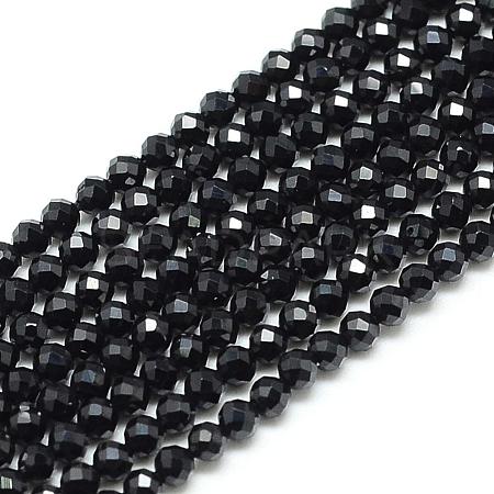 Natural Black Spinel Beads Strands G-S152-01-3mm-1