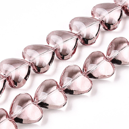 Transparency Glass Beads Strands GLAA-T023-13H-1