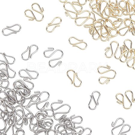 Unicraftale 80Pcs 4 Style 304 Stainless Steel Hook Clasps STAS-UN0024-07-1