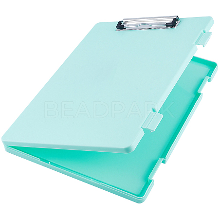 Rectangle Plastic Clipboards & Storage Folder AJEW-WH20010-40C-1