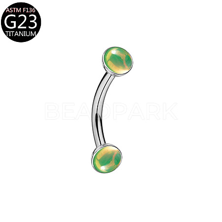 G23 Titanium Enamel Curved Barbell Eyebrow Rings WGC39D0-05-1