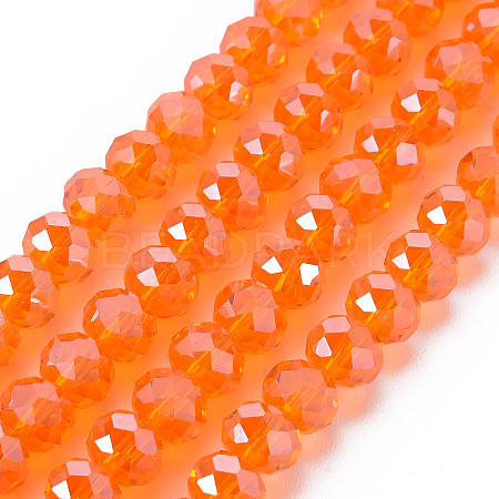 Electroplate Glass Beads Strands X-EGLA-A034-T8mm-A23-1