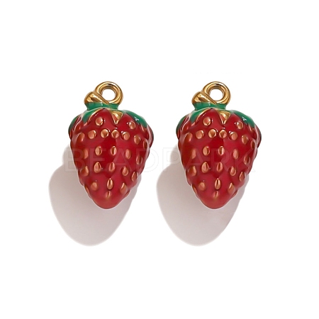 304 Stainless Steel Enamel Charms STAS-P402-02D-01-1