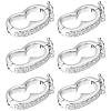6Pcs Brass Peanut Twister Clasps FIND-SC0003-97P-1