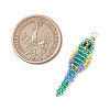 Glass Seed Beaded Pendants PALLOY-MZ01239-02-2