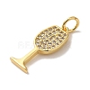 Brass Micro Pave Cubic Pendants KK-U027-07G-01-3