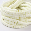 Flat Round Handmade Polymer Clay Beads LS-CLAY-R067-8.0mm-21-4