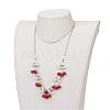Natural Carnelian Beads Necklaces NJEW-JN01887-02-4