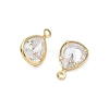 Brass Pave Clear Cubic Zirconia Charms CU-CBAD360-01G-02-2