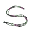 Gradient Color Natural Ruby in Zoisite Beads Strands G-D080-A03-2