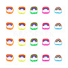 100Pcs 5 Style Handmade Polymer Clay Beads FIND-FW0001-33-1