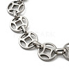 Non-Tarnish 304 Stainless Steel Coin Link Chains Bracelets for Men & Women BJEW-D042-10P-2