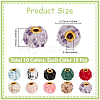 100Pcs 10 Colors Polyester European Beads FIND-SC0020-91-2