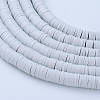 Flat Round Eco-Friendly Handmade Polymer Clay Beads CLAY-R067-6.0mm-39-3
