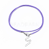 Waxed Cotton Cord Necklace Making MAK-S032-1.5mm-B10-3