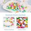 100Pcs 5 Style Handmade Polymer Clay Beads FIND-FW0001-33-5