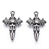 Alloy with Rhinestone Pendants X-PALLOY-N176-12B-NR-2