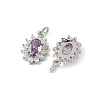 SHEGRACE Brass Micro Pave Cubic Zirconia Pendants XGRQ2O700-446E-P-2