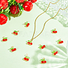 30Pcs Cherry Glass Pendants PALLOY-HY00111-4