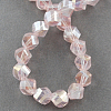 Electroplate Glass Beads Strands X-EGLA-R031-4mm-01-2