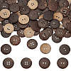 100Pcs 2 Styles Coconut Buttons BUTT-UN0001-36-1