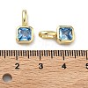 Brass Micro Pave Cubic Zirconia Charms KK-G555-21G-11-3