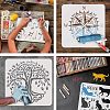 Plastic Reusable Drawing Painting Stencils Templates DIY-WH0202-301-4