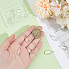 10Pcs Brass Clear Glass Pendants KK-BC0014-08S-3