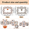 2 Styles Alloy Rhinestone Shoe Decorations FIND-GO0002-24-2