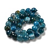 Faceted Natural Dragon Veins Agate Beads Strands X-G-F447-12mm-P05-3