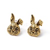 Alloy Rabbit Stud Earrings with 925 Sterling Silver Pins for Women LS-EJEW-I275-01AG-1