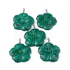 Natural Malachite Big Pendants G-B040-01P-12-1