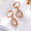 Brass Micro Pave Clear Cubic Zirconia Leverback Earrings EJEW-K300-59G-01-1