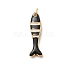 Brass with Enamel Pendants KK-CBA2F11-03G-06-1