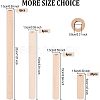 4 Styles Unfinished Beech Wood Rods WOOD-OC0002-53-2