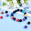 Olycraft Synthetic Lava Rock Beads Strands G-OC0001-41-4