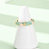 Brass Enamel Cuff Open Rings RJEW-P183-05G-M-3