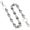 Skull Zinc Alloy Link Chain Belts AJEW-WH0070-24AS-1