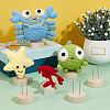Wooden Crochet Doll Base Support Rack WOOD-WH0131-20A-5