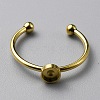304 Stainless Steel Cuff Ring Components FIND-WH0129-74A-G-1
