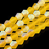 Imitate Austrian Crystal Bicone Frosted Glass Beads Strands EGLA-A039-T4mm-MB22-1