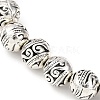 Alloy Round Beaded Stretch Bracelets for Women BJEW-JB12569-01-4