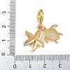 Brass Pave Clear Cubic Zirconia European Dangle Charms KK-N271-43G-3