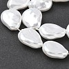 Electroplate Opaque Glass Imitation Pearl Strands EGLA-D302-02F-3