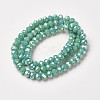 Electroplate Opaque Glass Beads Strands EGLA-A034-P8mm-T06-2
