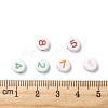 Opaque Acrylic Flat Round Beads SACR-Q100-M034-4